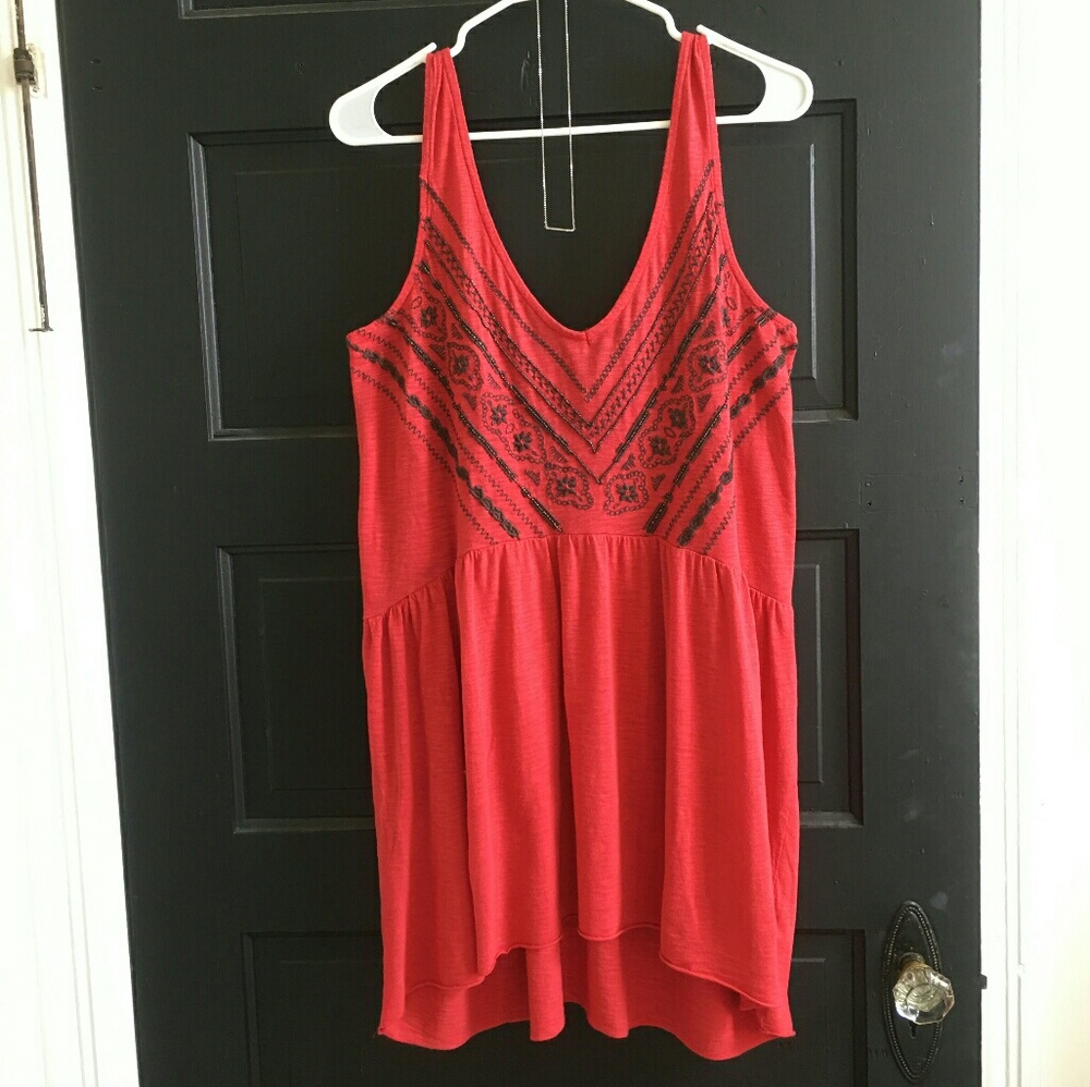 Embroidered tank top