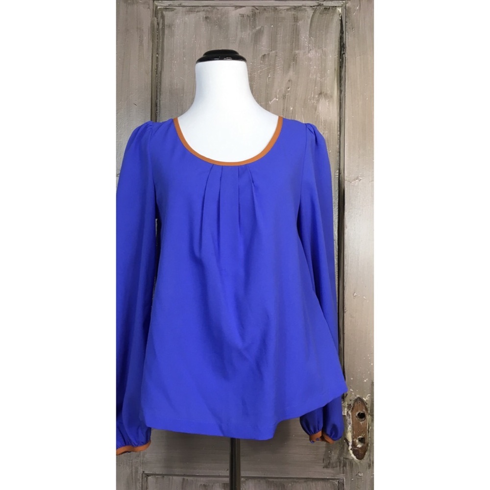 Periwinkle Blue Long Sleeve Bow Top