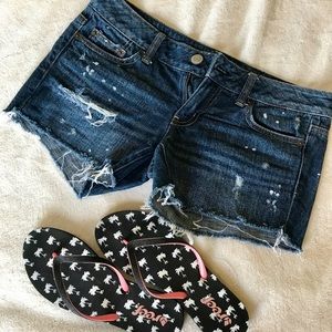 American eagle distressed shorts size 4