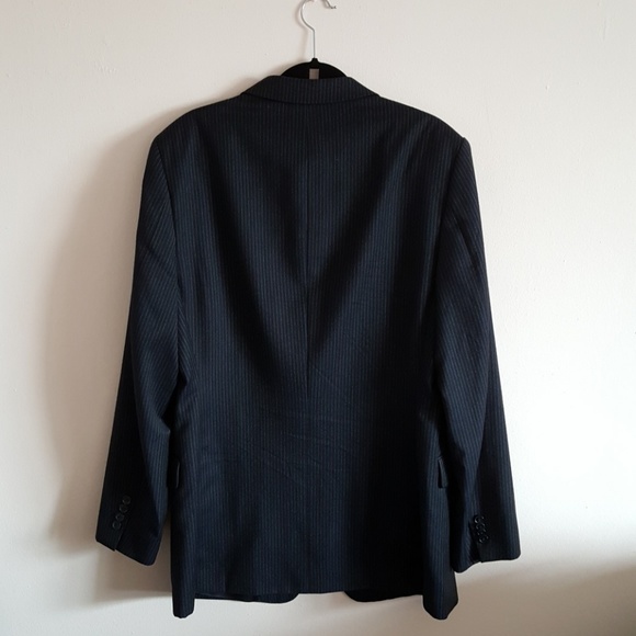 Tommy Hilfiger Navy Pin Stripe 2button Wool Suit - Picture 2 of 8