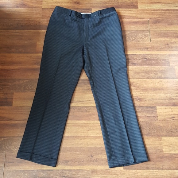 Tommy Hilfiger Navy Pin Stripe 2button Wool Suit - Picture 6 of 8