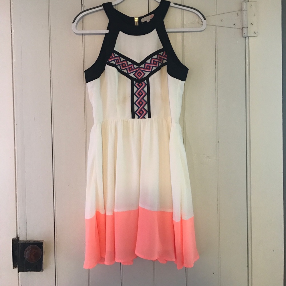 White and pink dress