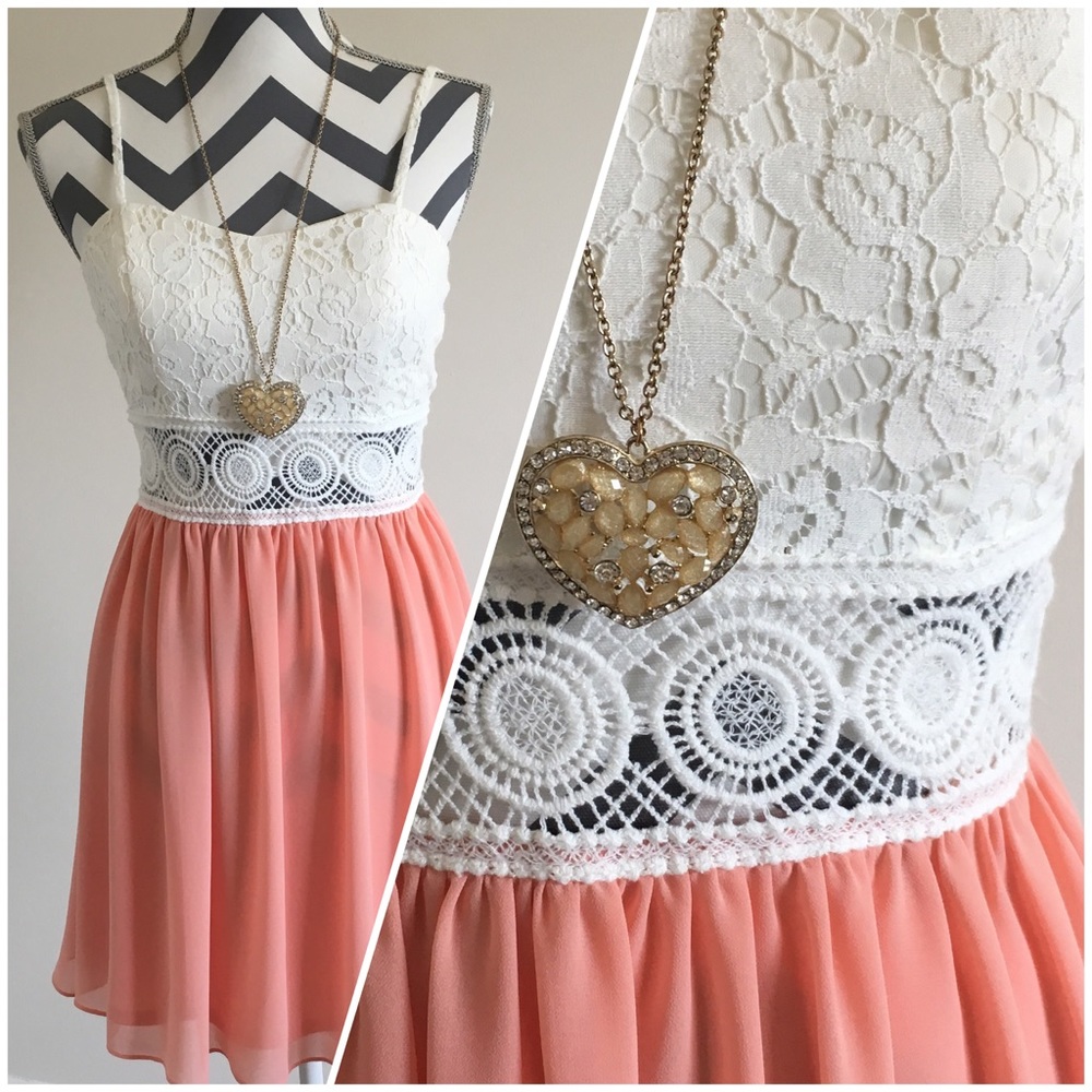 💐NWT White/Pink Summer Dress