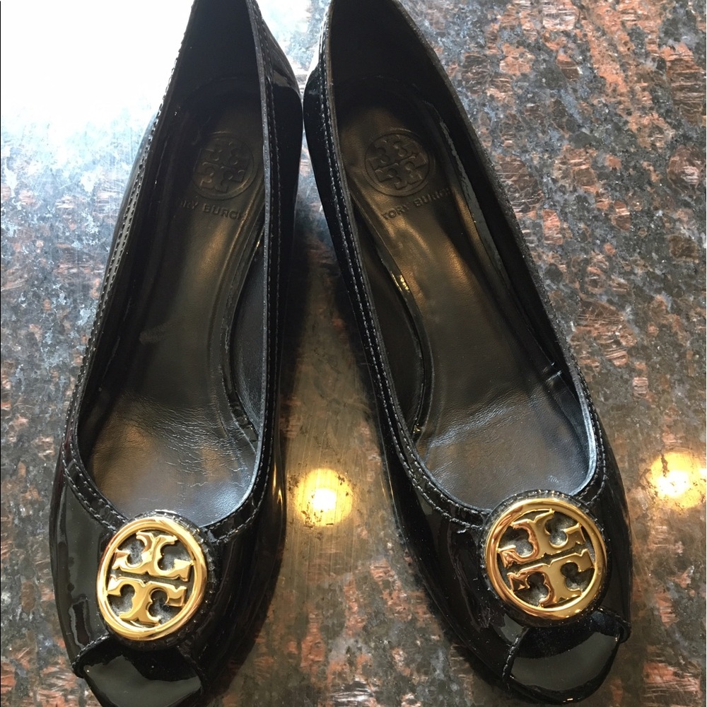Tory Burch Patent Leather Peep-Toes