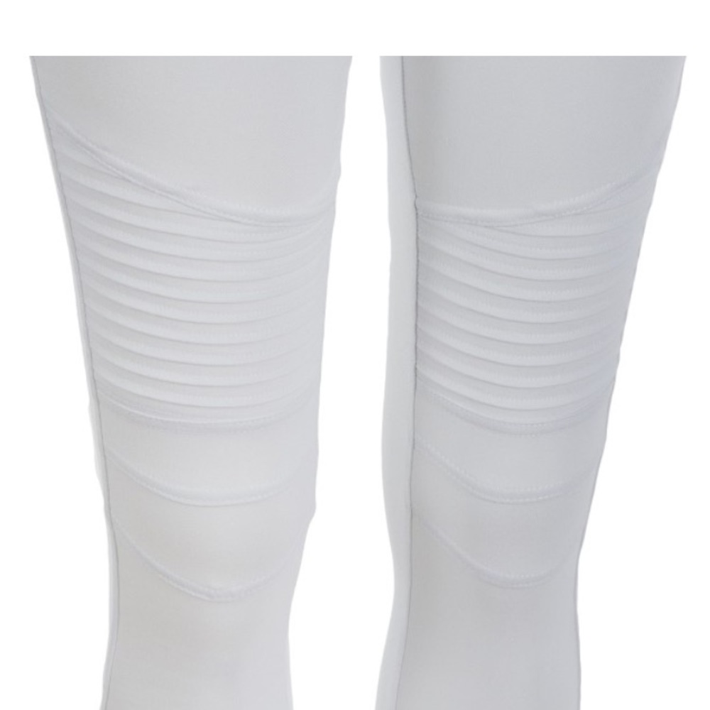White Moto Jeggings - Picture 4 of 6