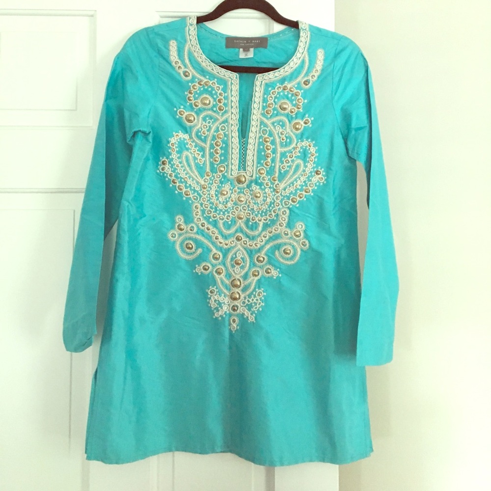Silk Beaded Tunic from Calyso St Barth