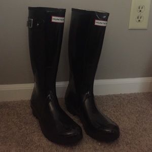 Hunter Original Tall Rain Boots glossy