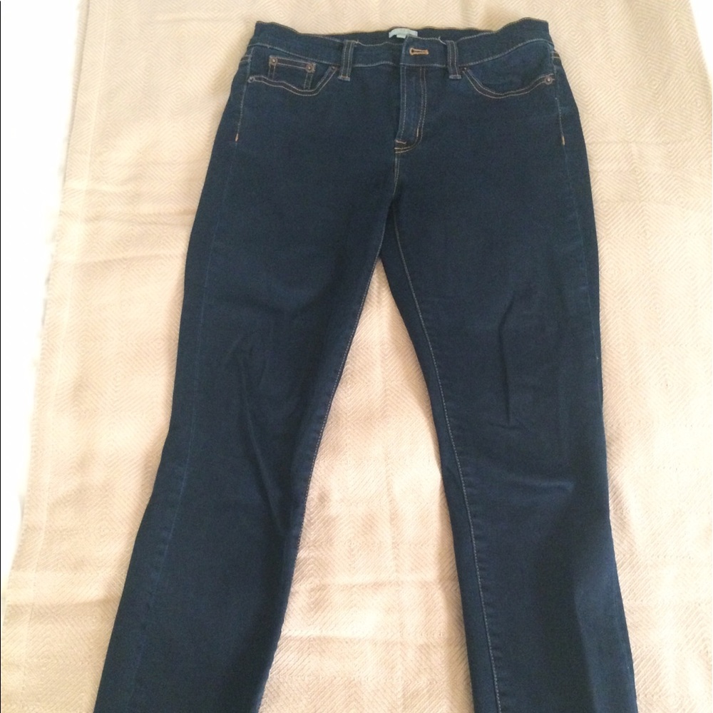 J. Crew toothpick dark wash denim jeans