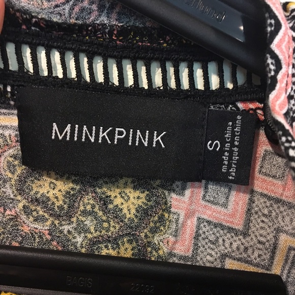 MINKPINK Dresses - Mink Pink long sleeve patterned tassel dress MINKPINK Dresses - Mink Pink long sleeve patterned tassel dress