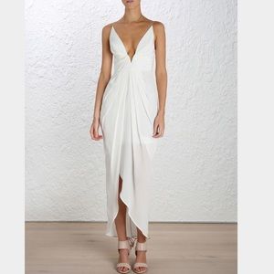Zimmermann Silk V Tuck Long Dress