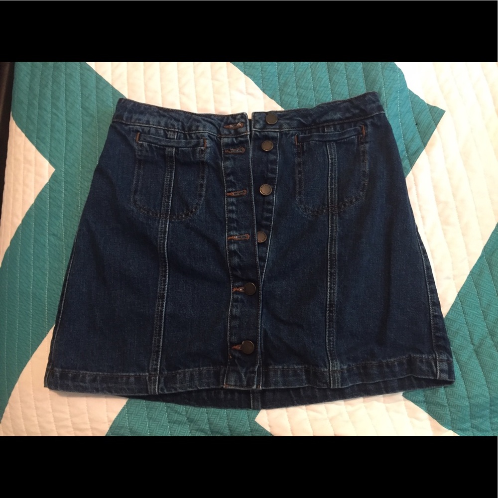 Topshop Moto Denim Skirt