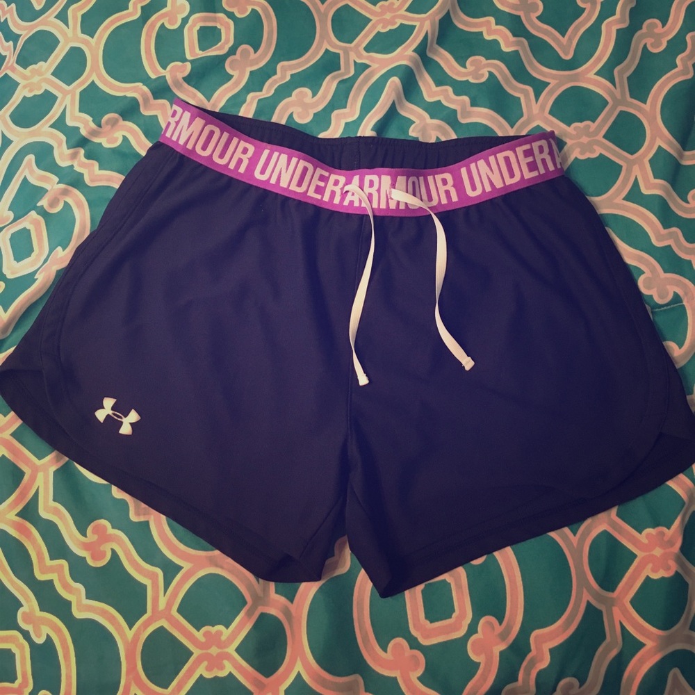 Navy blue and purple Under  Armor shorts