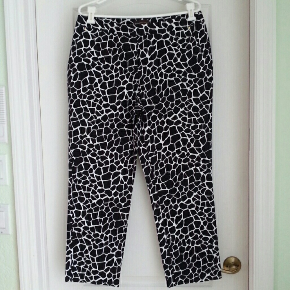 Dana Buchman Long Ankle Pants Size 12, Black White
