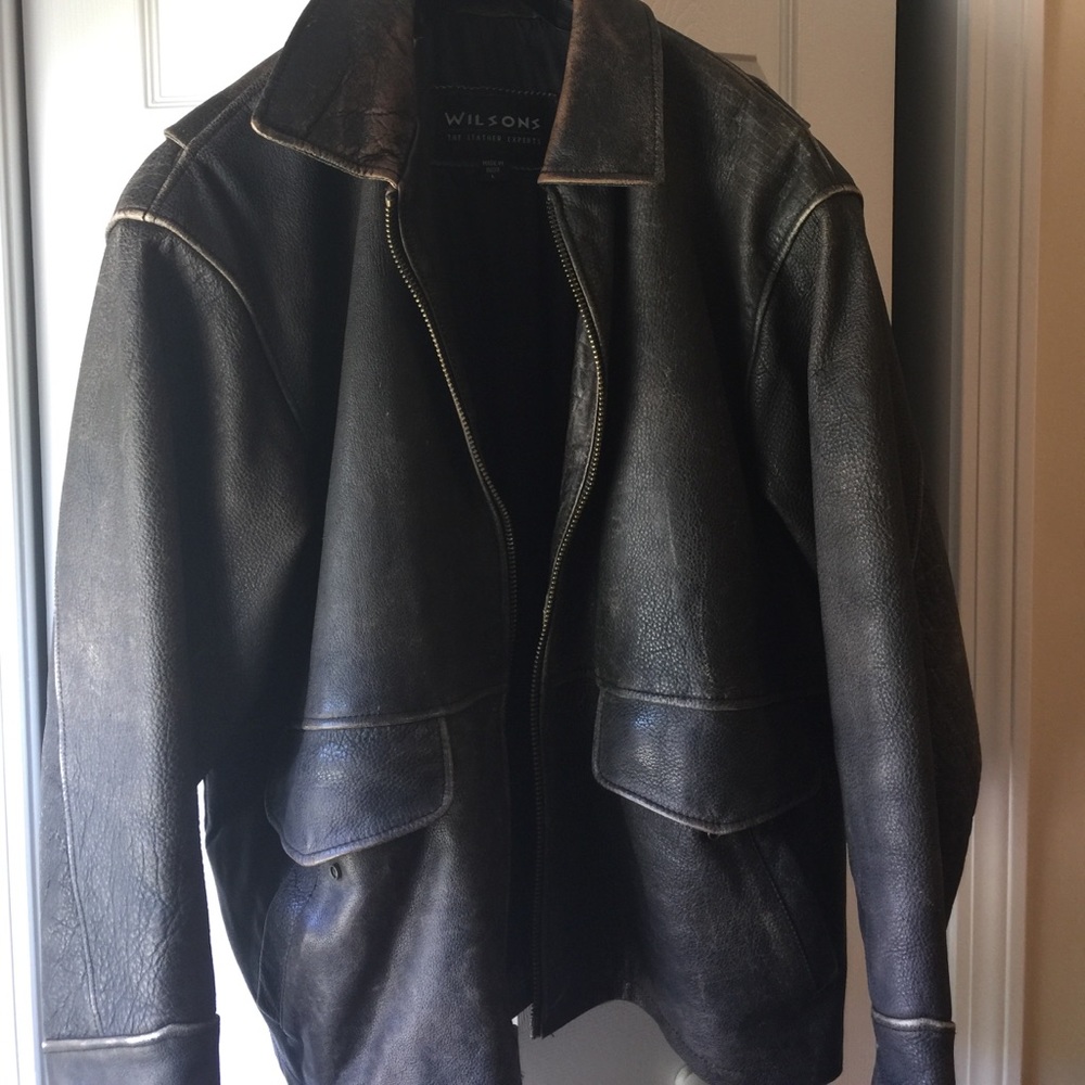 Men's large Wilson authentic leather jacket