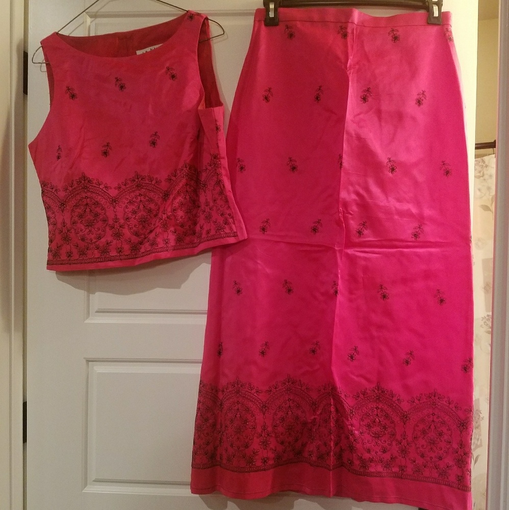 Hot pink 2 piece dress