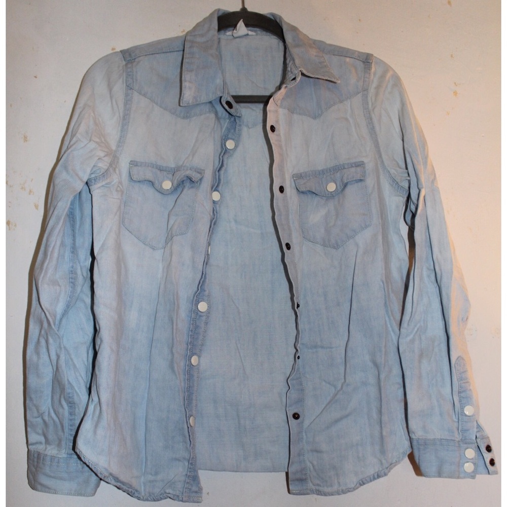 Light wash denim shirt