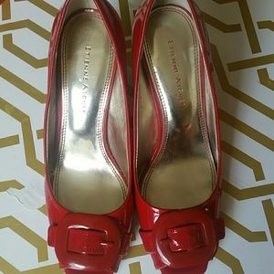 ETIENNE AIGNER  red patent leather pump
