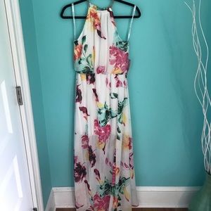 White Floral Maxi Dress