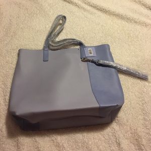 Faux leather tote