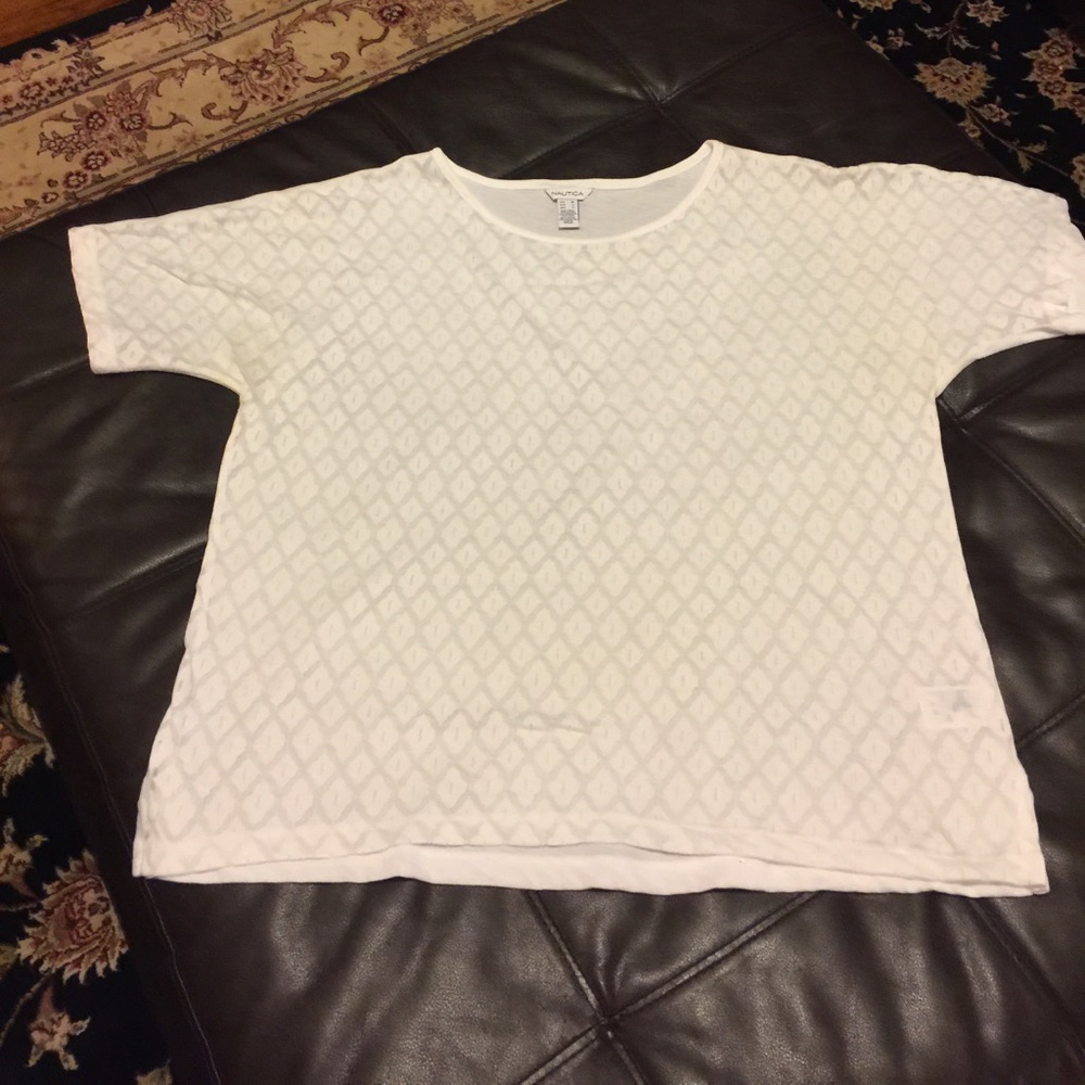 Transparent White Nautica Shirt - Size M
