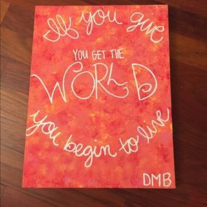 Dave Matthews Band Handmade Canvas