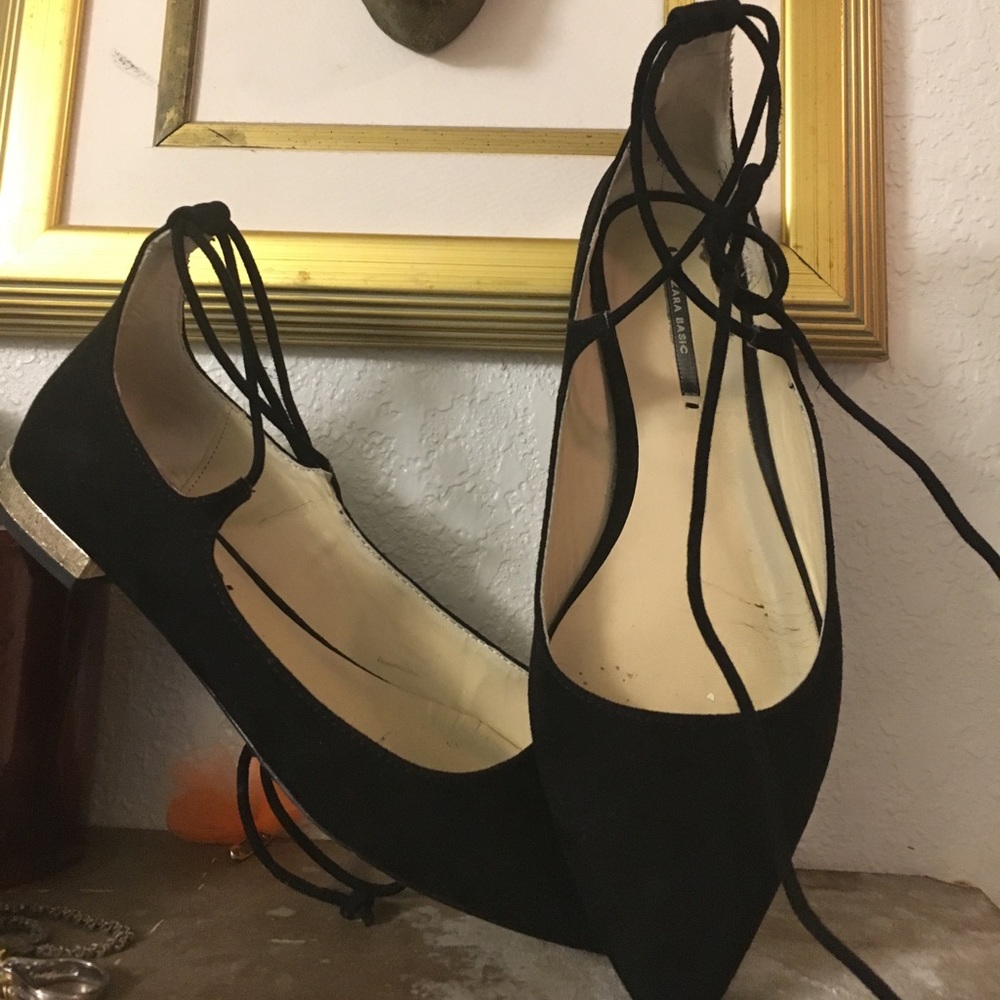💋ZARA BALLET TIE UP FLATS💋