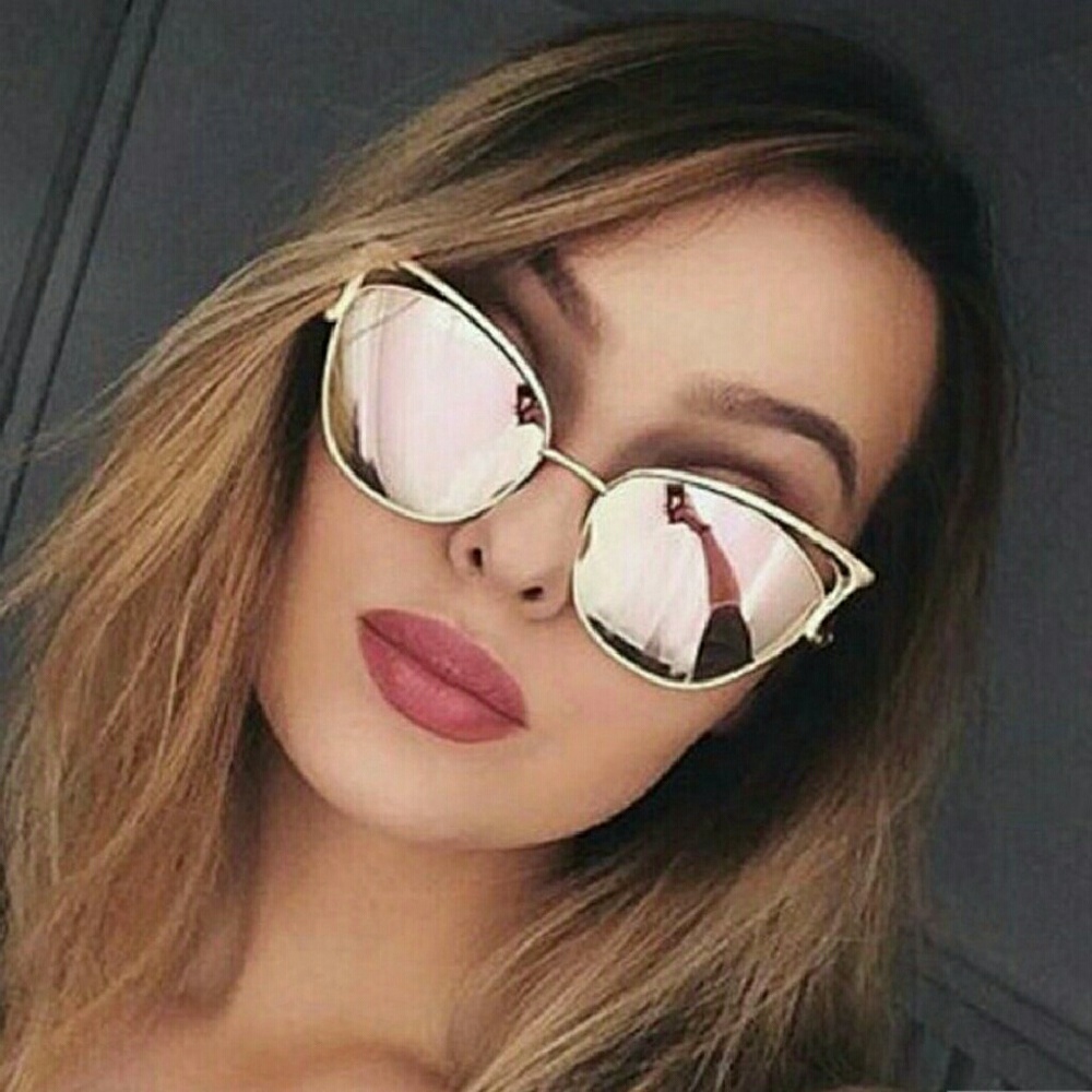 Rose Gold Cat-eye Sunglasses