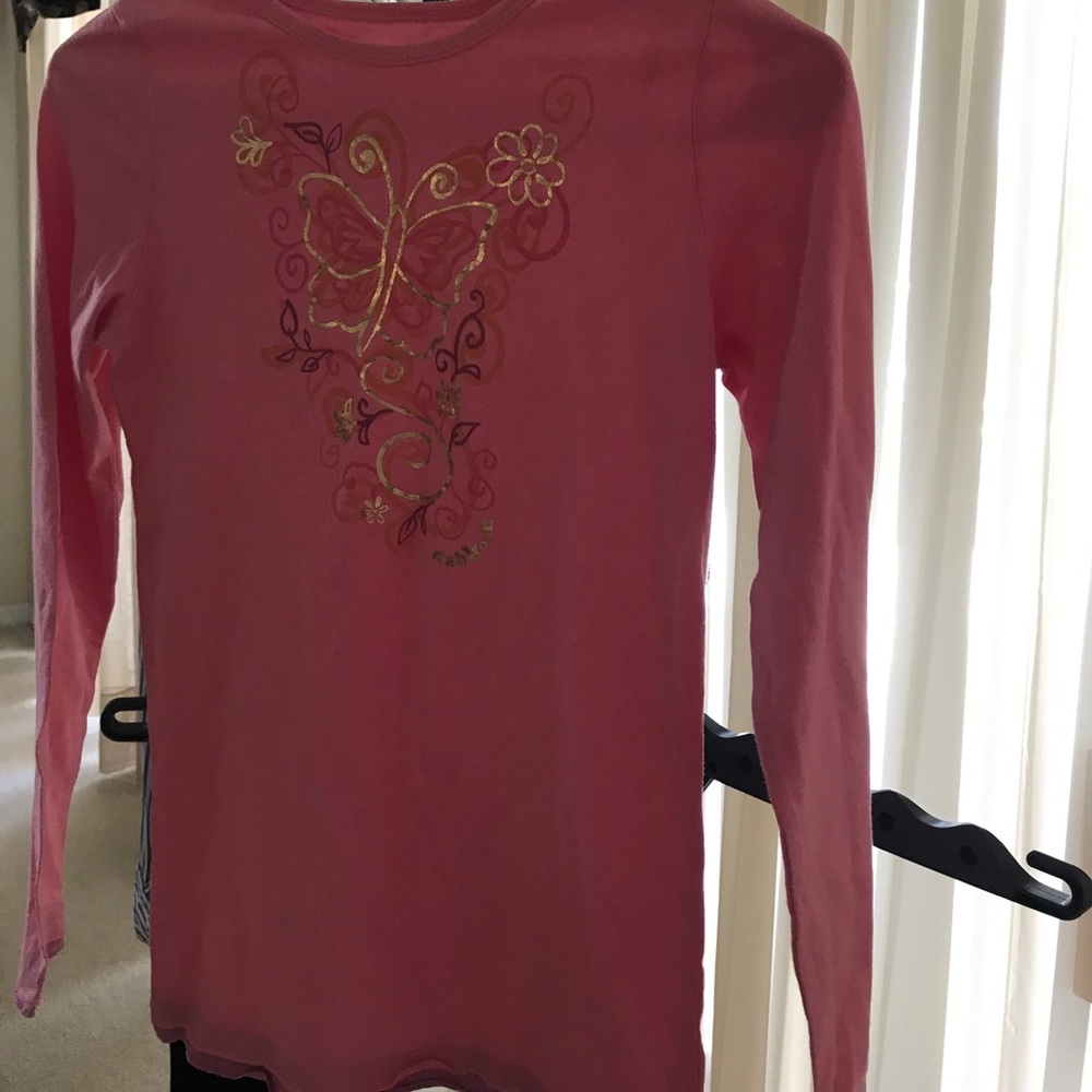 Pink juniors longsleeved tee