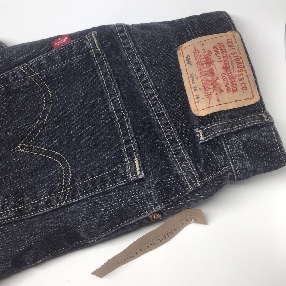 NWT Levi Jean Shorts Dark Denim Size 26w