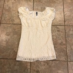 Cream lace blouse