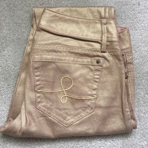 Lilly Pulitzer Gold Worth Skinny Metallic Jeans