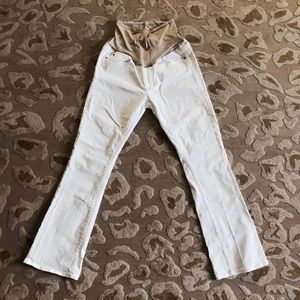 White, full panel maternity jeans. GAP.
