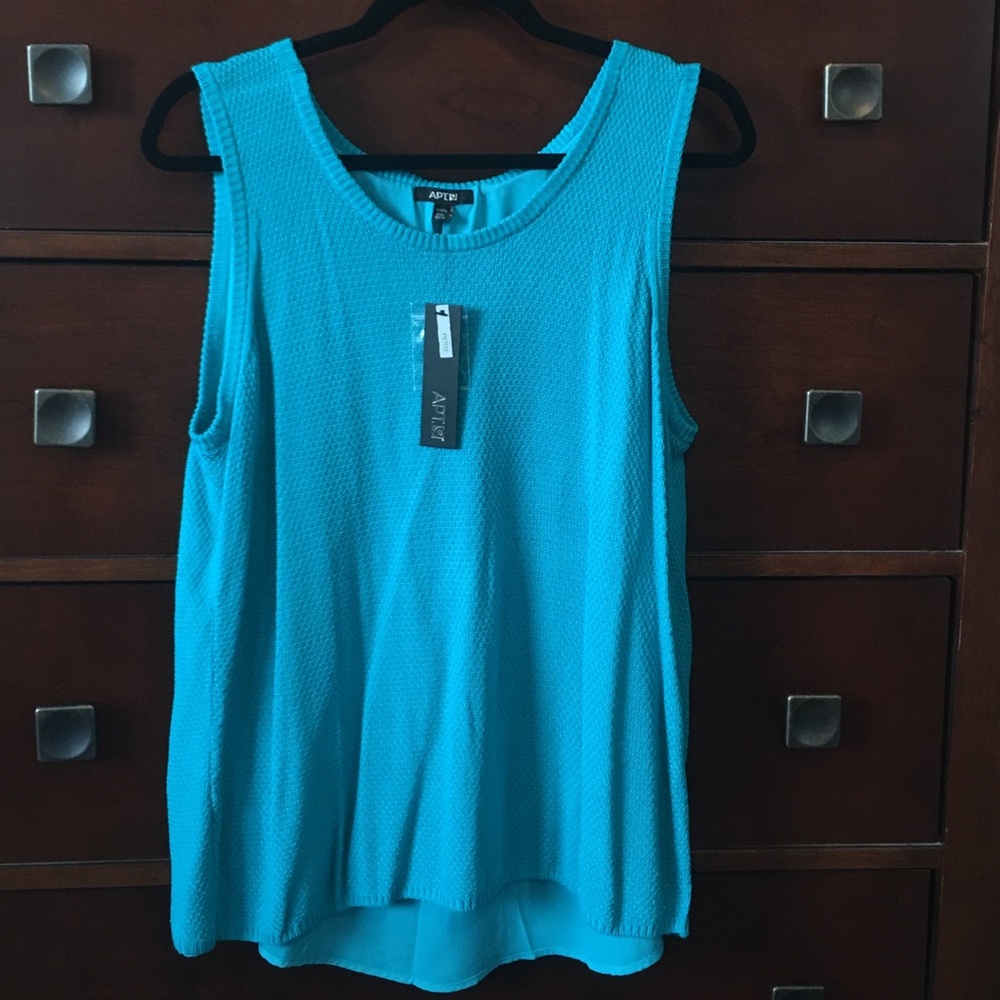 Apt. 9 mixed media sweater tank  petite XL