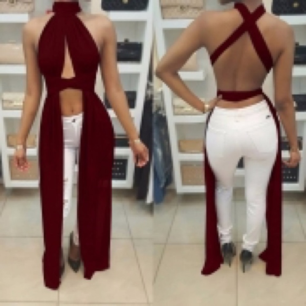 ❤️Sexy sleeveless backless shirt