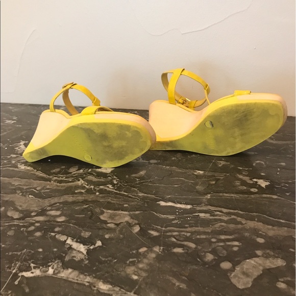 Kate Spade Patent Yellow Wedges - Picture 3 of 3