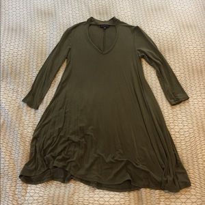 Moss green choker style dress