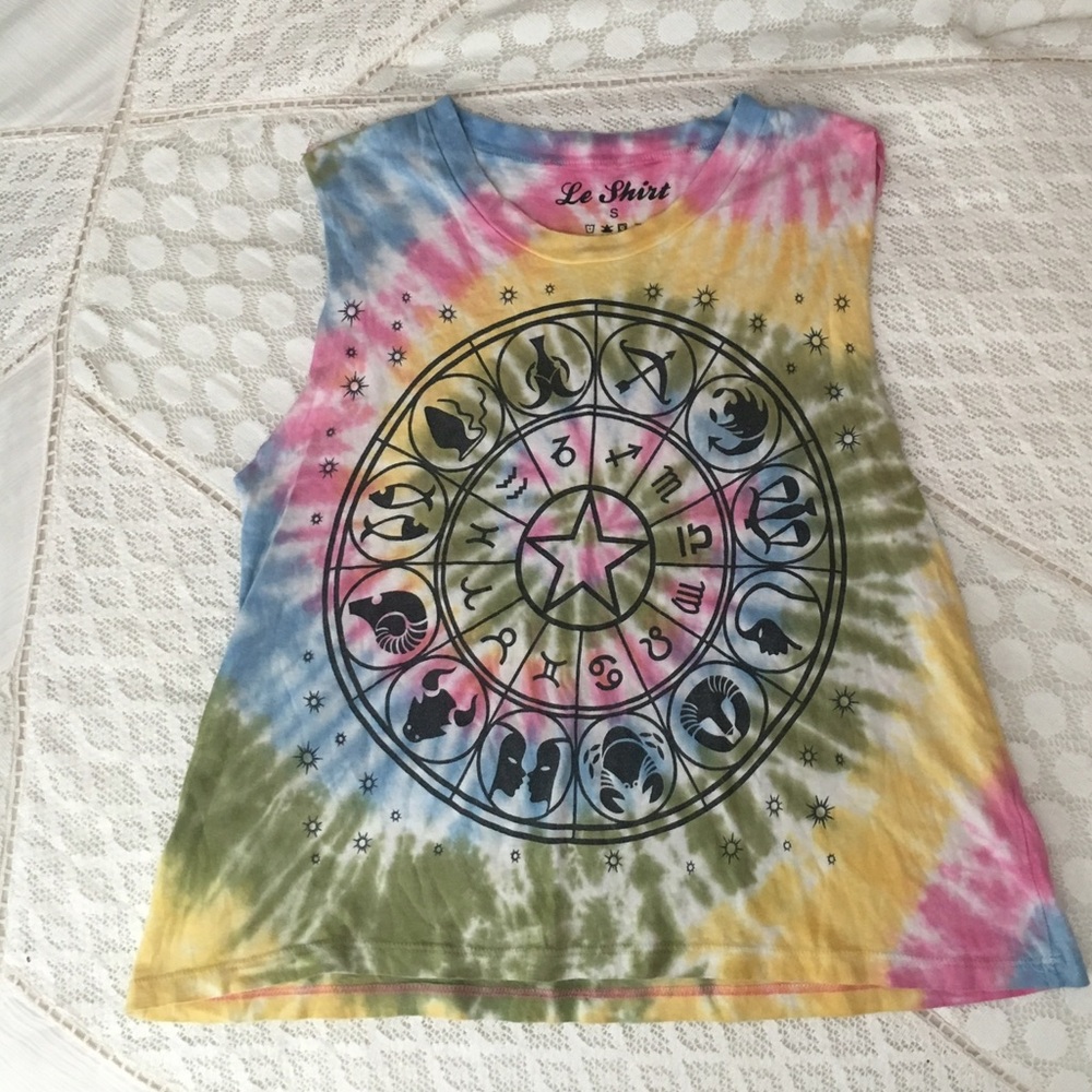 Tie Dye Astrology Top - size small