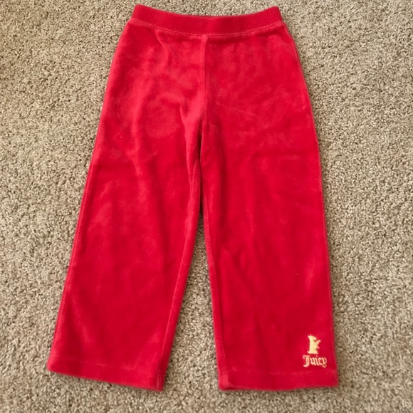 Juicy velour pants in candy red - Picture 1 of 2