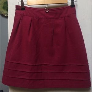Raspberry wool skirt