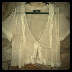 Cream lace kimono