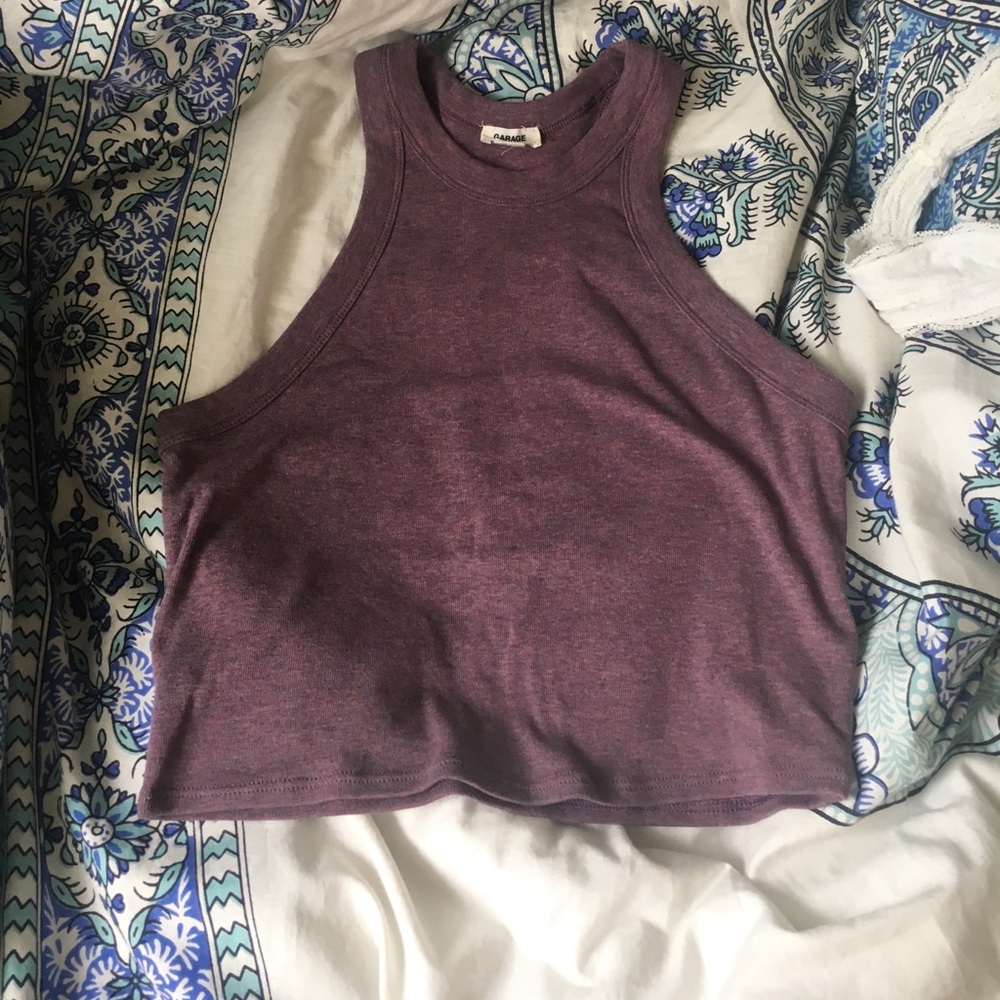 Purple halter tank garage new without tags!!