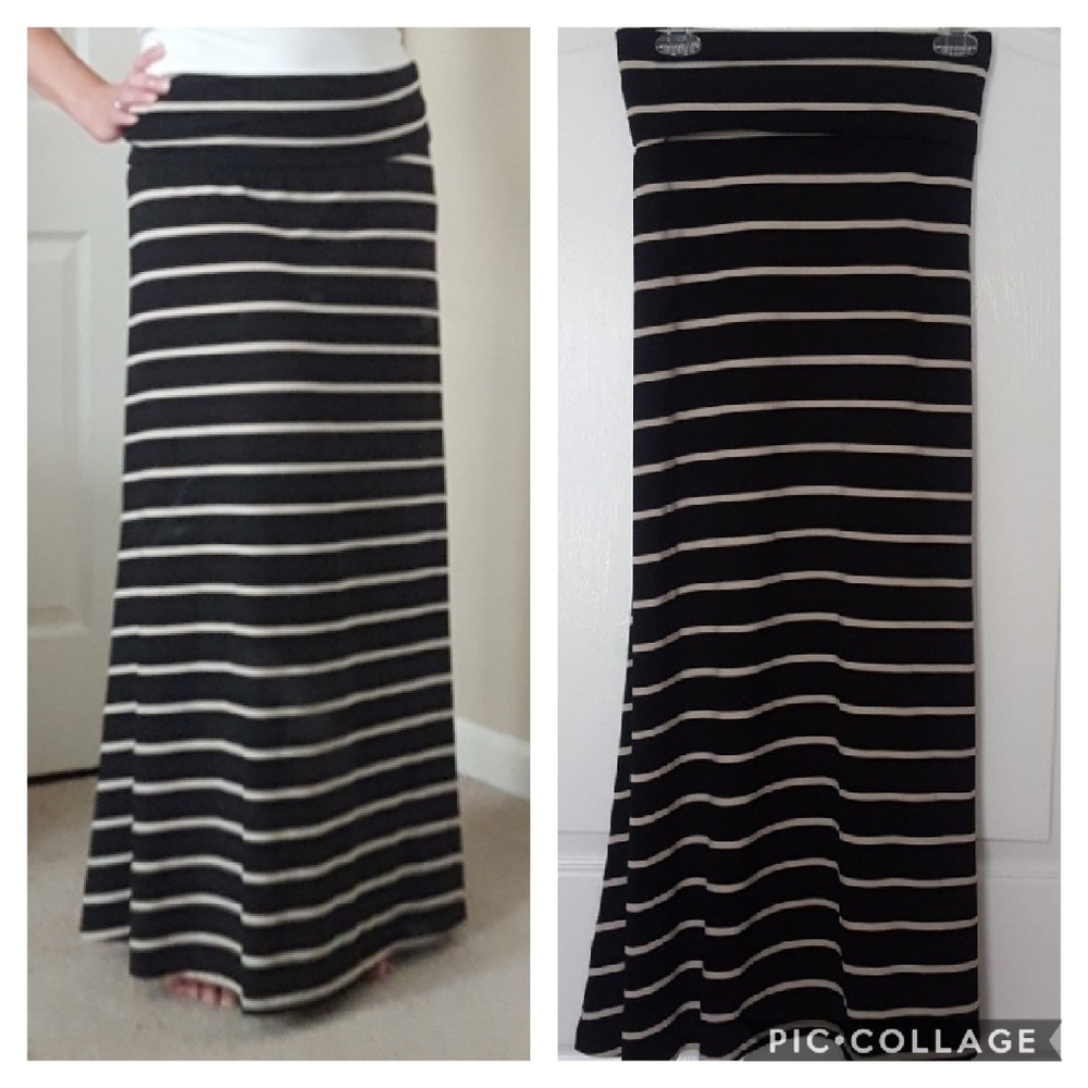 Ava & Grace Foldover Waist Maxi Skirt