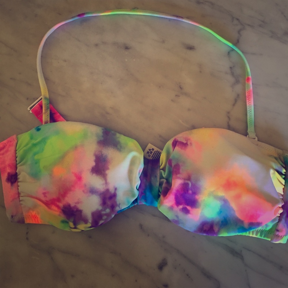 Tie Dye PINK swim top