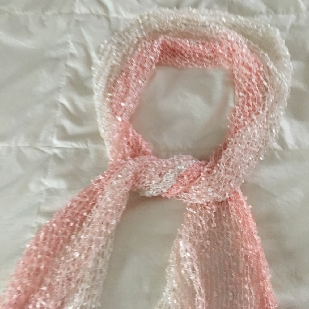 🌸Peachy Pink and Cream Ombré Scarf