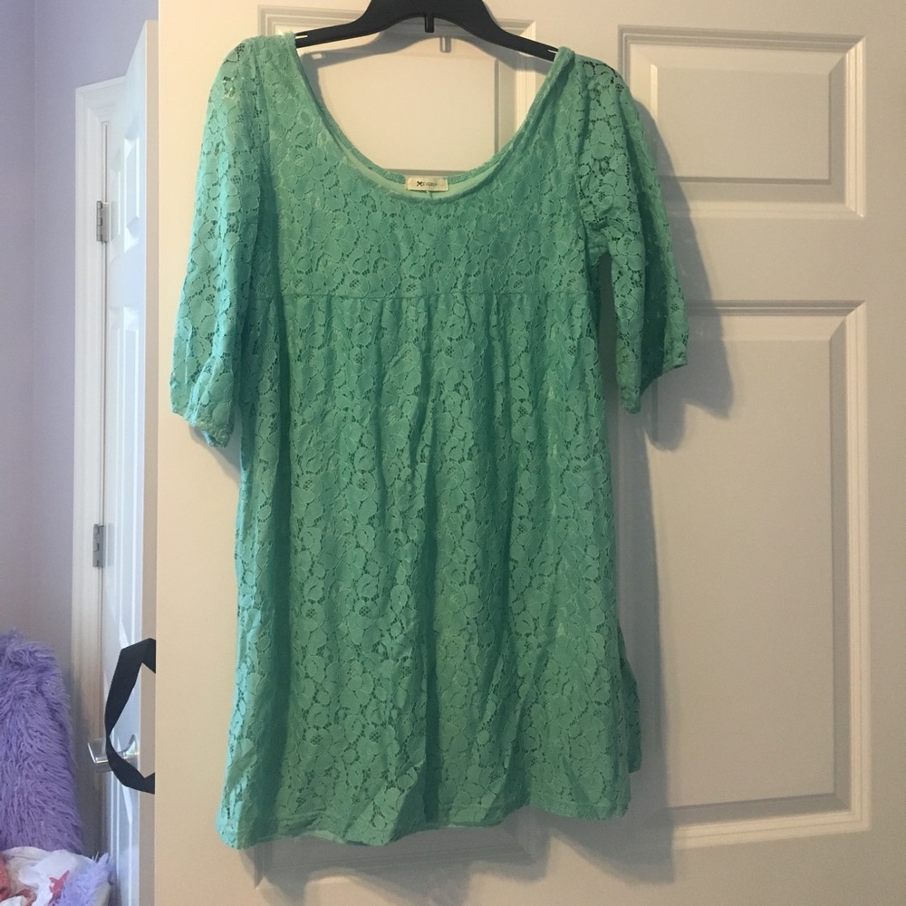 Teal babydoll Everly dress