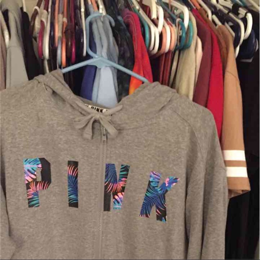 VS PINK FULL ZIP JACKET