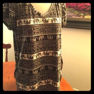 Tribal print elephant tunic