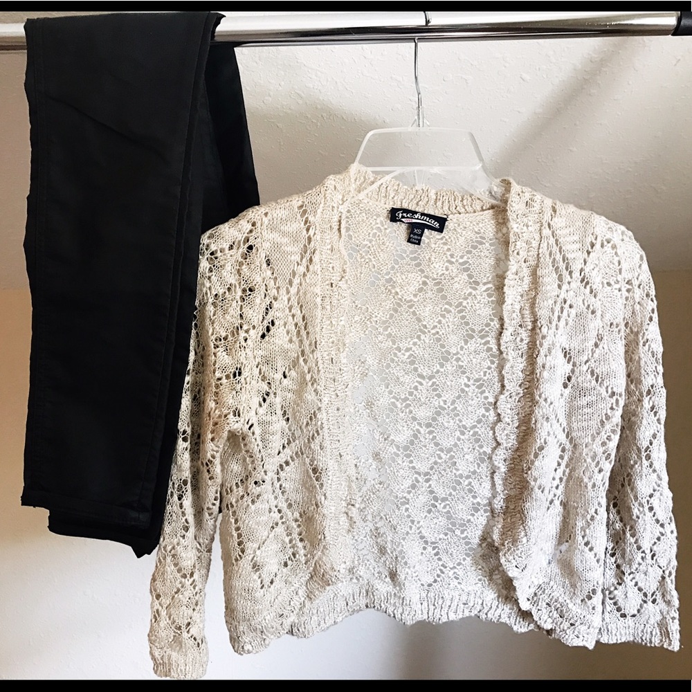 Tan Crop Cardigan