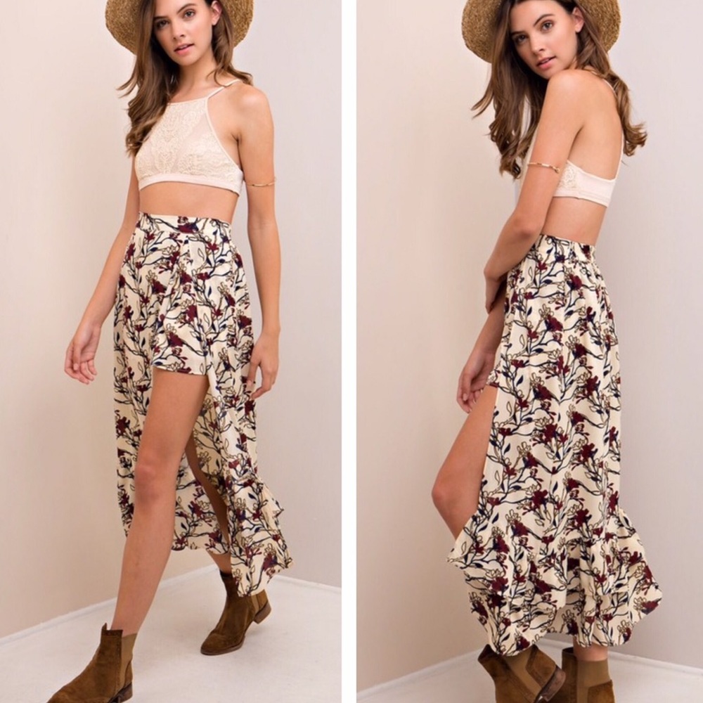 RUFFLED MAXI ROMPER SKIRT - Picture 2 of 3