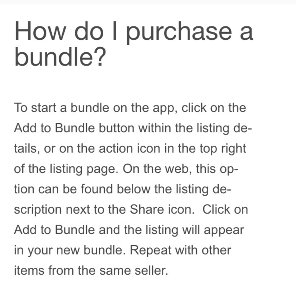 How to bundle